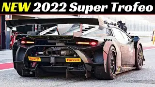 NEW 2022 Lamborghini Huracan Super Trofeo EVO2 - First Look & Track Laps at Misano Circuit