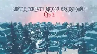 Winter Forest Cartoon Background