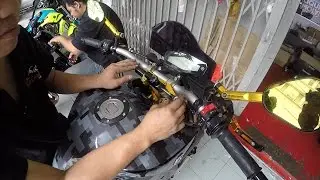 Malaysia - Thailand Cross Border Ride Preparation Damper and Splash Guard Installation