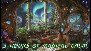 3 Hours of Magical Fairy Window Ambience | Aurora Lights, Cozy Fantasy Room for Deep Relaxation