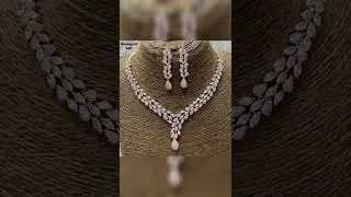 latest beautiful diamond set necklace design 2025#fashion#diamond set necklace