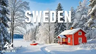 Winter in Sweden 4K ❄️ Snowy Nordic Villages, Frozen Lakes & Northern Lights