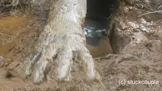 02i  Sinking in riding boots in quickmud