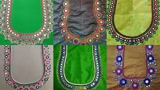 Elegant Mirror Work Blouse Designs|mirror work blouse designs for wedd|mirror work saree blouse idea