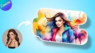 Create a watercolour portrait in Canva | Artistic portrait effect tutorial by DLC Ventures India