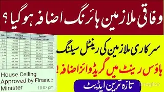 rental ceiling/ hiring for govt employees || increase in house rent allowance || latest update