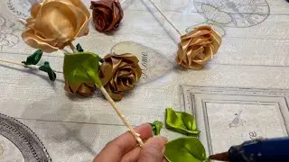 Satin Ribbon Leaves Tutorial 🍃