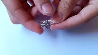 Sterling Silver, Bali Om Design, Unisex Ring SR 412