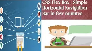 Navigation bar in few line using CSS flex box