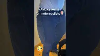 Мотоциклетные джинсы со встроенными многоразовыми подушками безопасности! 👖💨 #джинсысподушкамибезопасности #технология