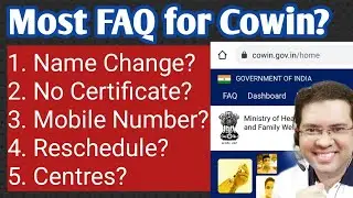 How to change Name in Cowin | How to Reschedule Cowin Appointment | Got no Certificate of Vaccine?