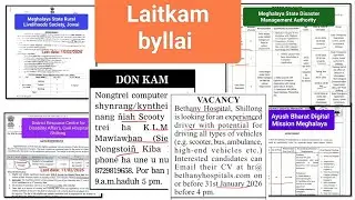 Laitkam byllai - Job vacancies: Bethany Hospital, Driver, Ayushman Bharat DM, office Assistant,...