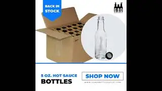 5 oz. Clear Glass Hot Sauce Bottles!