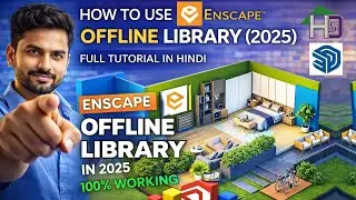 How to Use Enscape Offline Library (2025) | Full Tutorial in Hindi