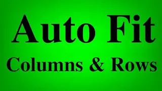 Fit column width & row height in excel