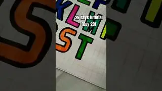 26 days tutorial to draw block letter (day 20) #shorts &lrm;⁨@NorthPearlArt⁩&nbsp;