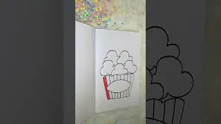 diy cute assignment decor idea #shorts #short #diy #cute #popcorn #craft #art #bulletjournal #paper