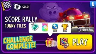 Funky Tiles Rainbow Match Masters Solo Challenge Score Rally 6 Moves Score 3500