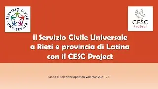 I Progetti di Servizio Civile Universale nel LAZIO con il CESC Project - Bando 2021-22