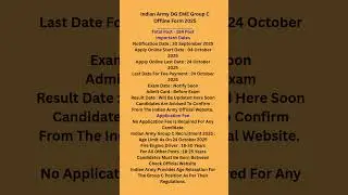 Indian Army DG EME Group C Offline Form 2025 | #latestgovtjobs #govtjobs2025 #indianarmy #groupc