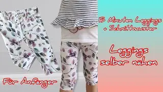 15-Minuten Leggings f&uuml;r Kinder n&auml;hen + Schnittmuster - #n&auml;hen f&uuml;r Anf&auml;nger - #Leggings n&auml;hen