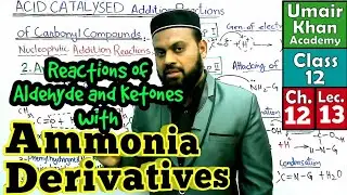 Reactions of ammonia derivatives with carbonyl groups - Aldehyde and Ketones FSc 2nd Year Chapter 12