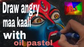 draw angry maa kali with oil pastel #drawing@SanjuArts7