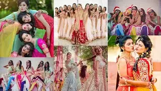 sisters pose new ideas in wedding photography//photo shoot with sisters //photoshoot with bride//