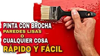 C&oacute;mo PINTAR PAREDES lisas con BROCHA👷&zwj;♂️