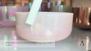 Pink Ocean Gold & Lemon Angel Gold Alchemy&trade; Crystal Tones&reg; Quartz Singing Bowl 12