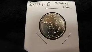 2004-d Michigan Unc. quarter found in pocket change and camera test.