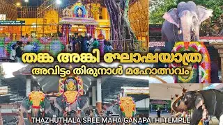 തങ്ക അങ്കി ഘോഷയാത്ര / അവിട്ടം തിരുനാൾ മഹോത്സവം 2026 / Thazhuthala Sree Maha Ganapathi Temple #kollam