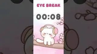 30 Sec Eye Break Timer | Quick Relax with Milli the Cat 🐱 | Refresh Your Eyes Now
