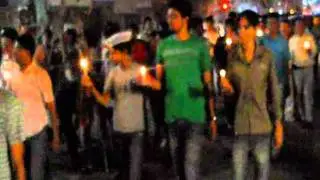 Candle March in support of Anna Hazare against corruption- Indore