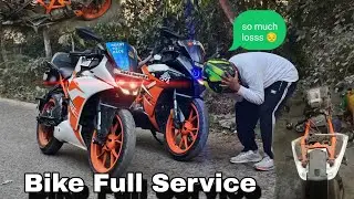 Full service KTM RC200# TOTAL LOSS❌💔🏍️#moto vlog#delivlog#ktmrc200 #rider#service #ktmcompany