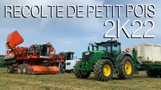 Récolte de petit pois 2022 dans la plaine !!! | Bourgoin SB10000 | John Deere 6215R