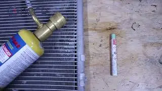 Reparación de condensador microchannel con tiza LA-CO