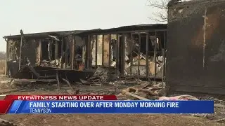 Tennyson family starting over after morning fire