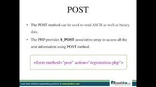 PHP- POST METHOD IN DETAIL