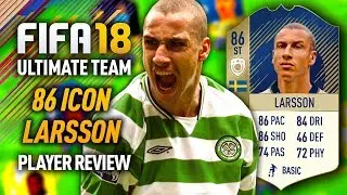 FIFA 18 HENRIK LARSSON (86) *ICON* PLAYER REVIEW! FIFA 18 ULTIMATE TEAM!