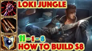 SMITE HOW TO BUILD LOKI - Hyperspace Loki Skin Showcase + Loki Jungle Build + No Boots Build 8.7