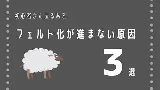 フェルト化できないのはここ！初心者が失敗する原因3つ/Why it won’t felt?