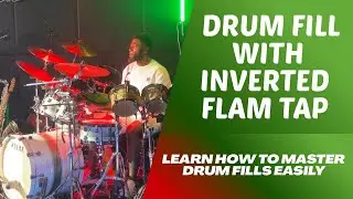 Drum fill with inverted flam tap rudiment 🥁