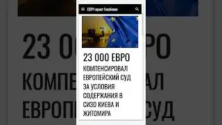 23 000 евро&nbsp;компенсировал ЕСПЧ за условия содержания в СИЗО Киева и Житомира #еспч #єспл #юрист