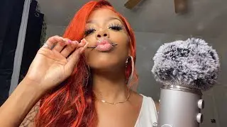 ASMR | Intense Spoolie Nibbling + Lipgloss Application (Minimal Talking)