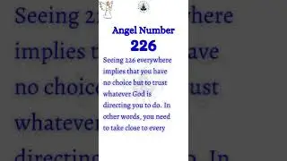 Angel Number Secret Message 226 #shorts