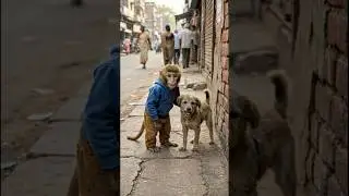 Baby Monkey Feeds a Hungry Puppy #shorts #kindness #hearttouching