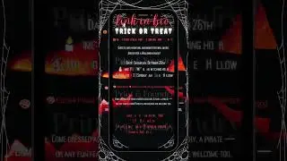 Halloween Digital Invitation Trick or Treat Video Template - #Halloween #digitalinvite