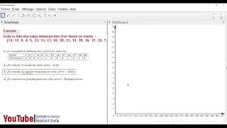 Statisique : Exemples dynamiques sous GeoGebra(série brute, tableau des effectifs, mode, graphe...)