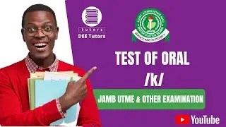 2022 JAMB UTME USE OF ENGLISH TEST ORAL /k/